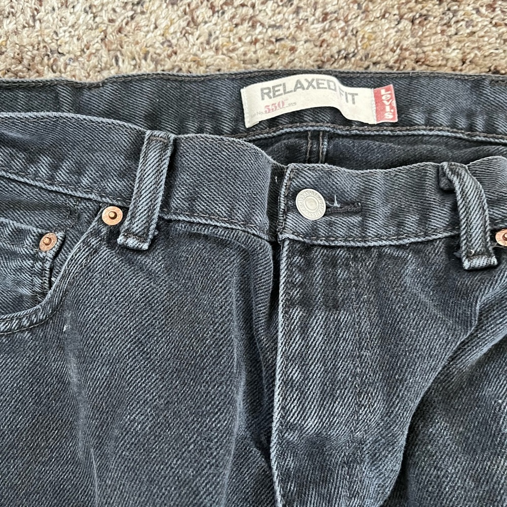 Levi Relaxed-Fit Black Jeans, Comfortable & Loose, Real Denim, Rarely Worn,38x32
